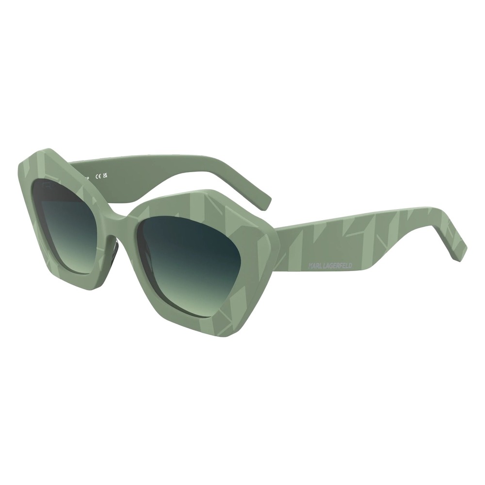 Karl‎ Lagerfeld KL6199S Sage Green Geometric Cat Eye Sunglasses Womens 316 NEW